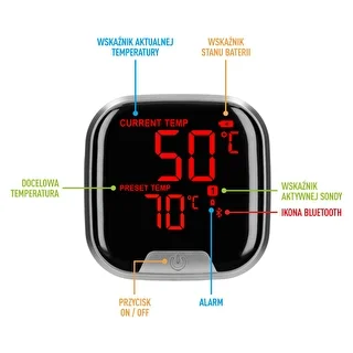 Virtuves termometrs ar Bluetooth, 2 zondes – photo 7