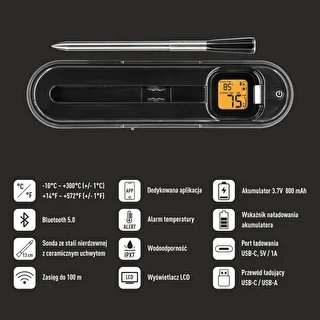Kulinārijas termometrs ar bezvadu Bluetooth zondi – photo 6
