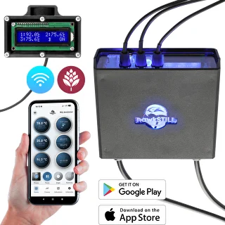 Komplekts hawkSTILL Wi‑Fi IQ – destilācijas termometrs ar Wi‑Fi un displeju