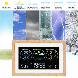 Meteostacija (RCC,DCF) - elektroniska, bezvadu, ar apgaismotu displeju, ar sensoru, balta – photo 10