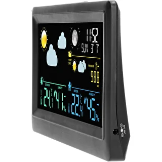Elektroniska laika stacija – bezvadu, ar sensoru, melna – photo 4
