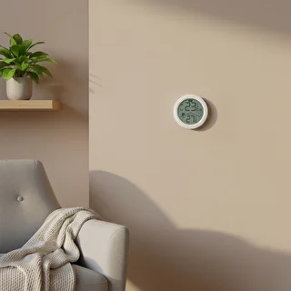 Soens elektroniskais termometrs – ar ārējo sensoru, apaļš balts – photo 8