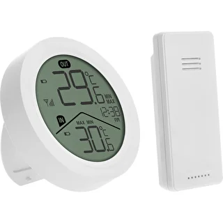 Soens elektroniskais termometrs – ar ārējo sensoru, apaļš balts – photo 2