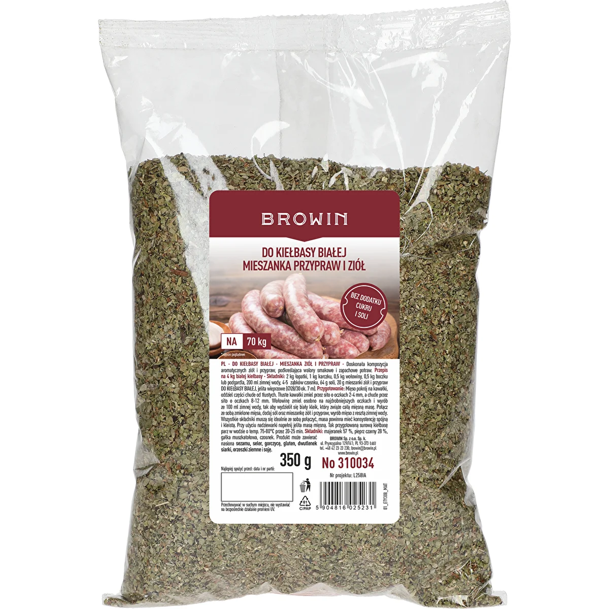 Baltajai desai - garšvielu un garšaugu maisījums, 350g