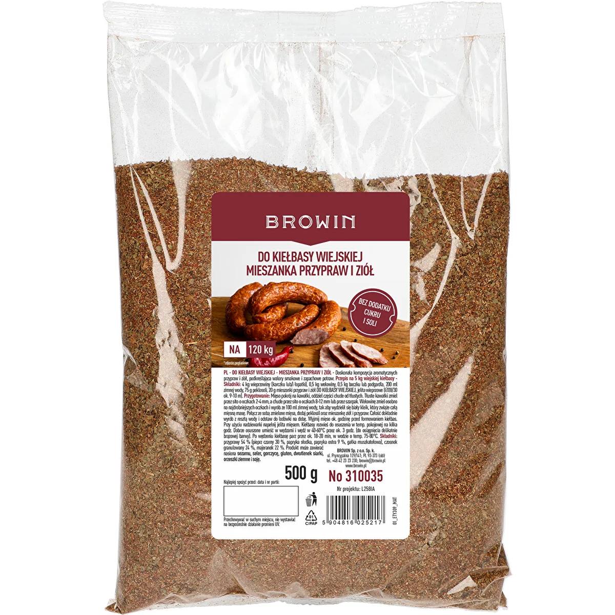 Garšvielu un garšaugu maisījums lauku desai, 500 g