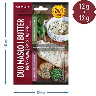Duo Masło - ķiploku un garšaugu garšviela 2 vienā, 2 x 12 g – photo 4