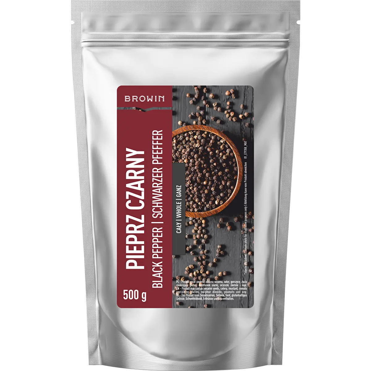 Melnie pipari graudos, 500 g