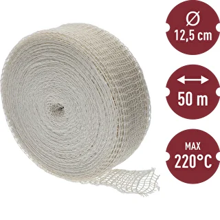 Balts gaļas izstrādājumu tīkls, izmērs 12,5 cm x 50 m, ar termisko izturību līdz 220°C – photo 3