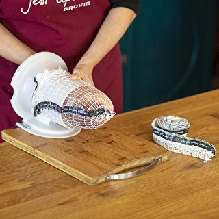 Gaļas izstrādājumu tīkls ar etiķeti, ar izmēriem 15 cm x 4 m, ar termisko izturību līdz 125°C – photo 2