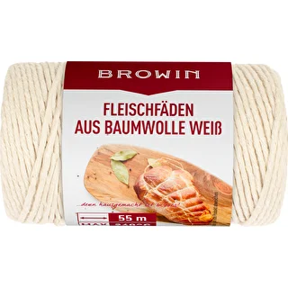 Kokvilnas aukla gaļas sasiešanai balta (240°C) 55 m – photo 2