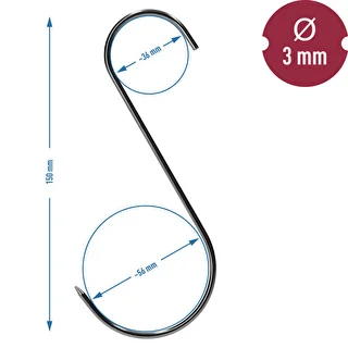 Kūpināšanas āķi – S, asināti, 3 mm x 150 mm, 15 gab. – photo 7