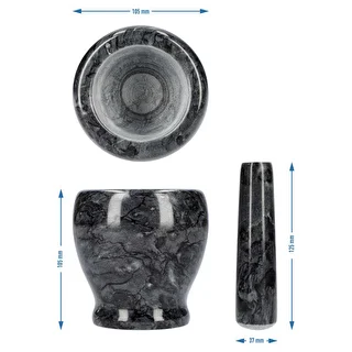Marmora virtuves piesta, melna, Ø 10,5 cm – photo 10