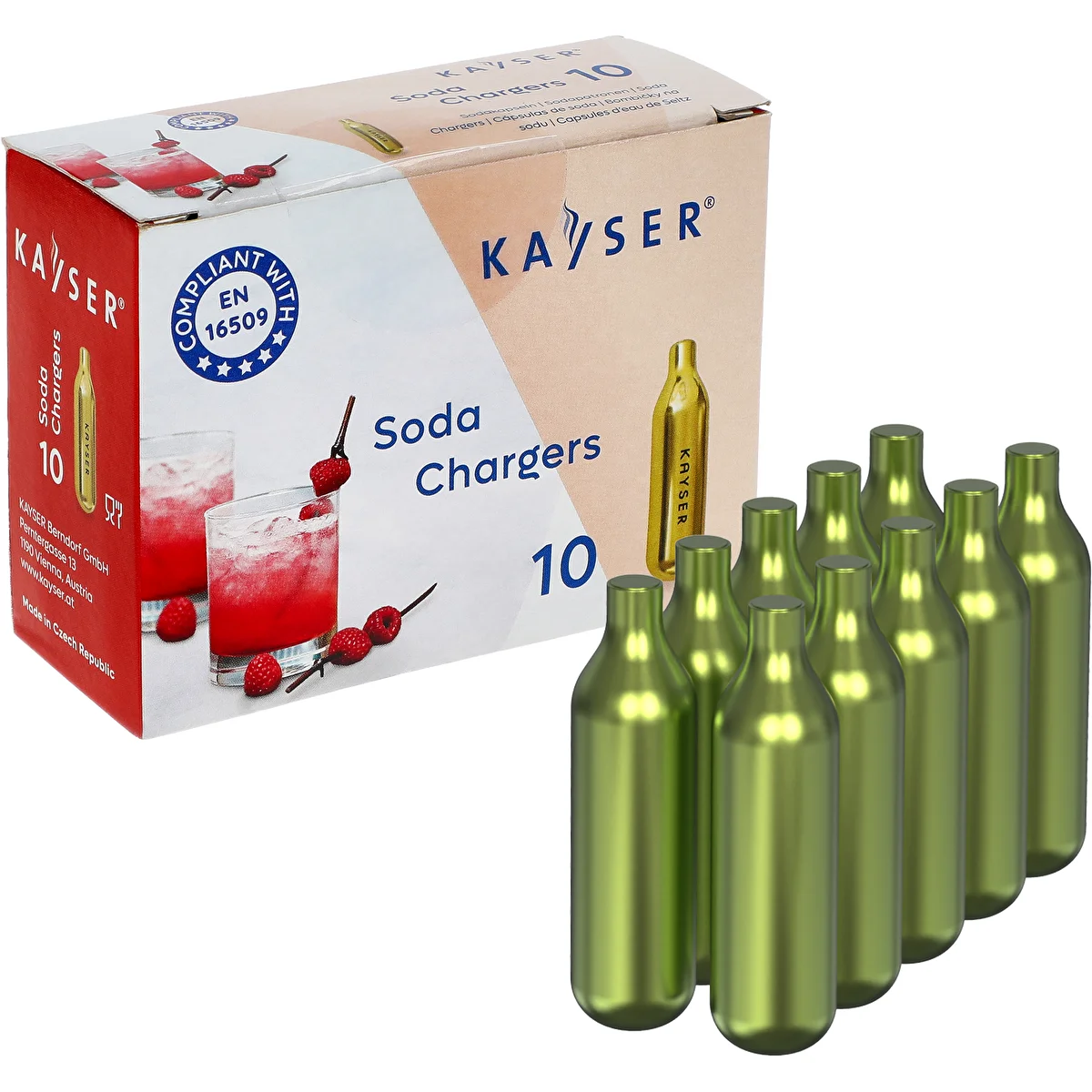 Gāzes patronas SodaJoy gāzētājam, Kayser 10 gab.