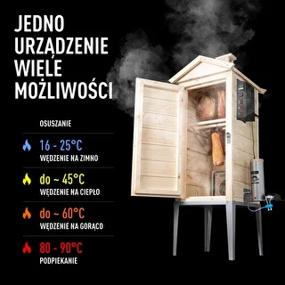 Dārza koka kūpinātava 200 L – dragON Wood 100E ar elektrisko sildīšanas moduli un kontrolieri – photo 4