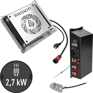 Moduļu komplekts ar digitālo termostatu - dragON 2,7 kW, dārza kūpinātavām – photo 1