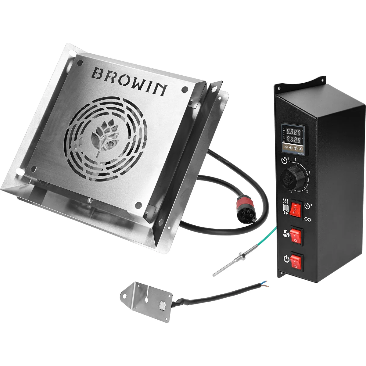 Elektrisko moduļu komplekts ar digitālo kontrolieri - dragON 1,5 kW, dārza kūpinātavām