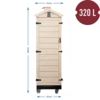 Kūpināšanas kamera no sertificēta saplākšņa, bezrāmja, 320 l, ar ritenīšiem – photo 4