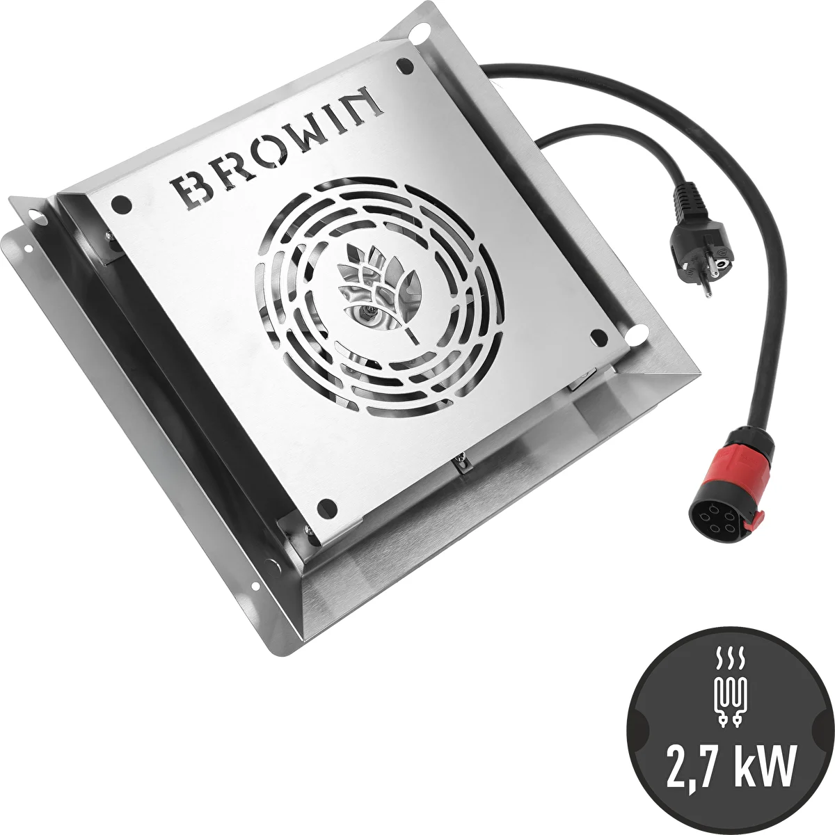 Sildelementa modulis ar ventilatoru, 2,7 kW — dārza kūpinātavām