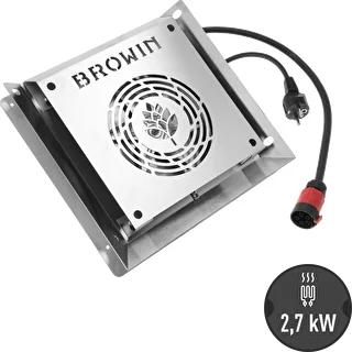 Sildelementa modulis ar ventilatoru, 2,7 kW — dārza kūpinātavām