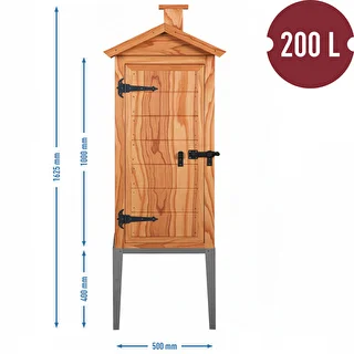 Kūpināšanas kamera no lapegles, 200 l, ar nerūsējoša tērauda pamatni – photo 3