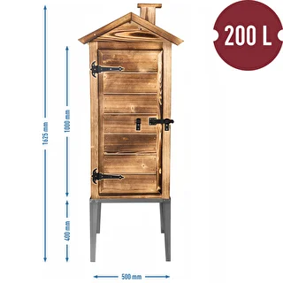 Ar malku kurināma kūpinātavas kamera – no egles koka, 200 L, ar pamatni no nerūsējošā tērauda – photo 5