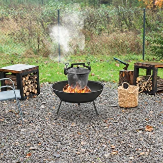Dārza ugunskura bļoda ar restēm, Ø55 cm, apaļa, bļodas tipa – photo 11