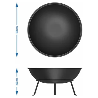 Dārza ugunskura bļoda ar restēm, Ø55 cm, apaļa, bļodas tipa – photo 8