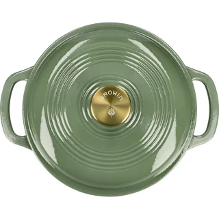 Emalēts čuguna katls - šalvijas krāsā, 4L – photo 3