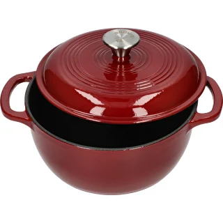 Emalēts čuguna katls - bordo, 4 l – photo 2