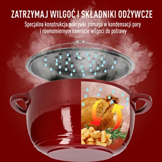 Emalēts čuguna katls - bordo, 4 l – photo 6