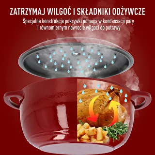Emalēts čuguna katls – bordo, 5,8 l – photo 6
