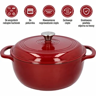 Emalēts čuguna katls – bordo, 5,8 l – photo 5