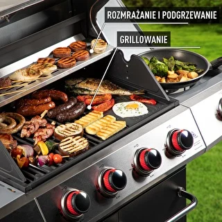 Gāzes grils dragON BBQ101, 11,7 kW, melns/sudraba – photo 6