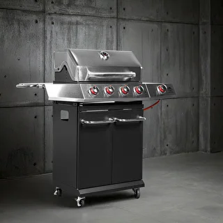Gāzes grils dragON BBQ101, 11,7 kW, melns/sudraba – photo 4