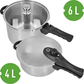 Nerūsējošā tērauda spiediena katlu komplekts, 4 un 6 L – photo 3