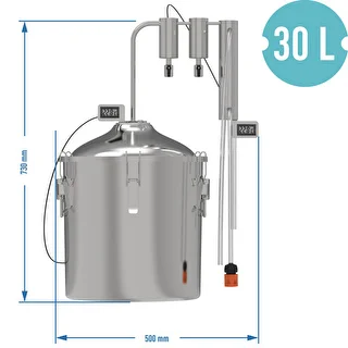 Destilators hawkSTILL 1.0 CONVEX 30 l - 2 atdalītāji – photo 9