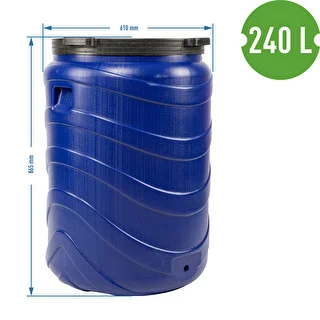 Muca skābējumiem 240 L zila – photo 9