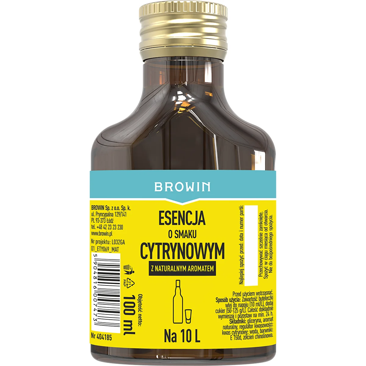 Citronu esence ar dabīgu aromātu 10 L pagatavošanai – 100 ml