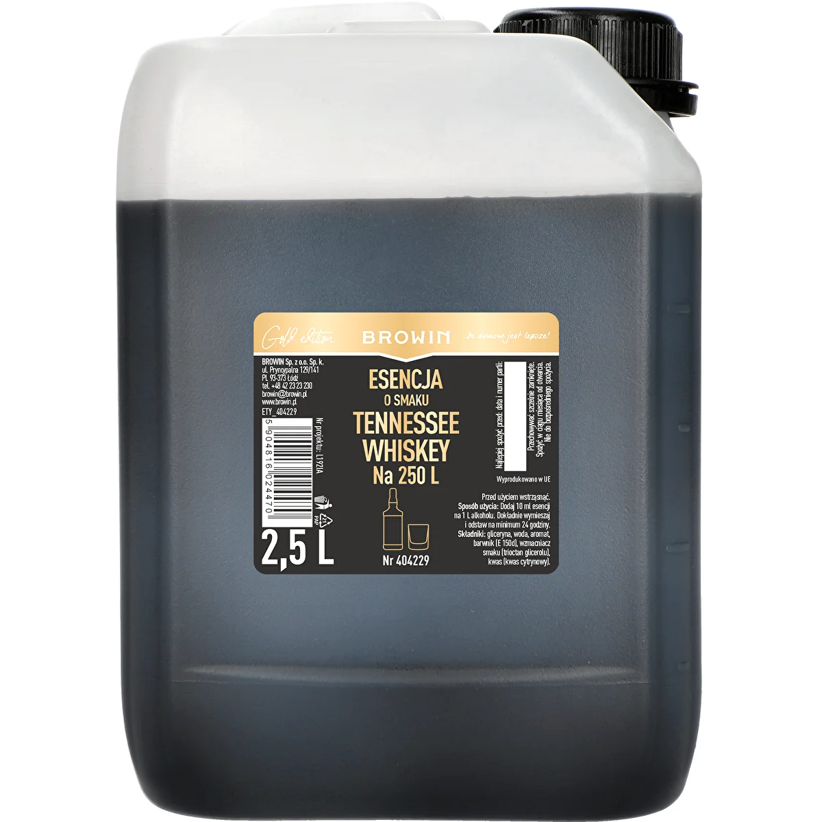 Tenesī viskija garšas esence 2,5 L, pietiks līdz 250 L gatava dzēriena