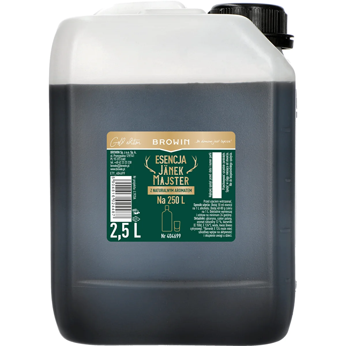 Esence Jänek Majster, 2,5 L uz 250 L gatava dzēriena