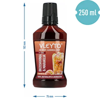 VLEYTO Persiks & Marakuja – garšas esence ar dabīgiem aromātiem, 250 ml – photo 5