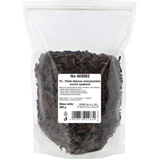 Amerikāņu ozolkoka skaidas, stipri grauzdētas, 500g – photo 2