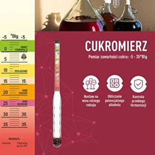 Neplīstošs cukurmērs ar mēģeni, mērījumu diapazons: -5–35°Blg – photo 5