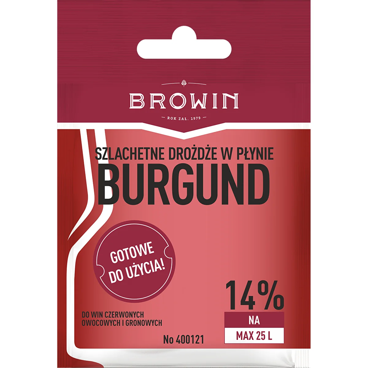 Vīna raugs Burgund bez pavairošanas, 20 ml