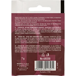 Vīna raugs Fermivin VR5, 7 g – photo 2