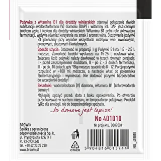 Rauga barības viela vīnam ar B1 vitamīnu, 10g – photo 2