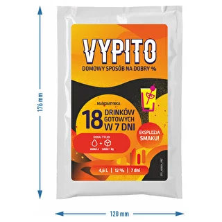 VYPITO 12%, paciņa 18 kokteiļiem - Mandarīns, 126g – photo 4