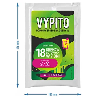 VYPITO 12 %, paciņa 18 kokteiļiem - Energy drink, 126 g – photo 4