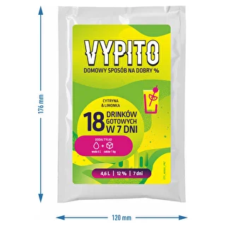 VYPITO 12%, paciņa 18 kokteiļiem - Citrons & laims, 126 g – photo 4