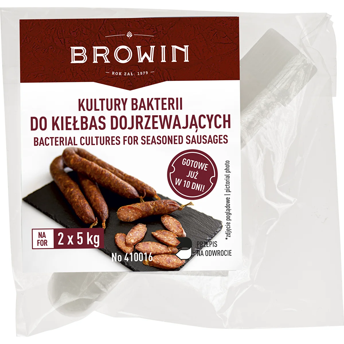 Baktēriju kultūras nogatavināmām desām, 2 g